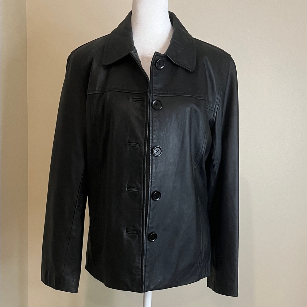 Mossimo Genuine Black Leather Jacket for Women Size S